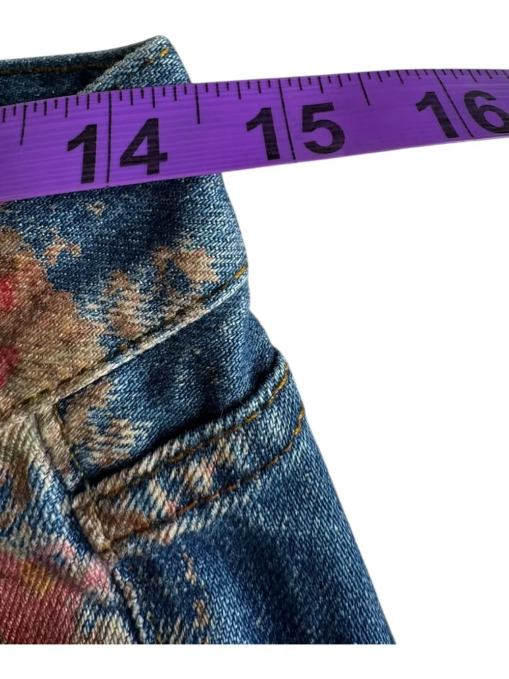 J. CREW Boot-Cut Jeans with Multi-Color Floral Print